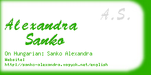 alexandra sanko business card